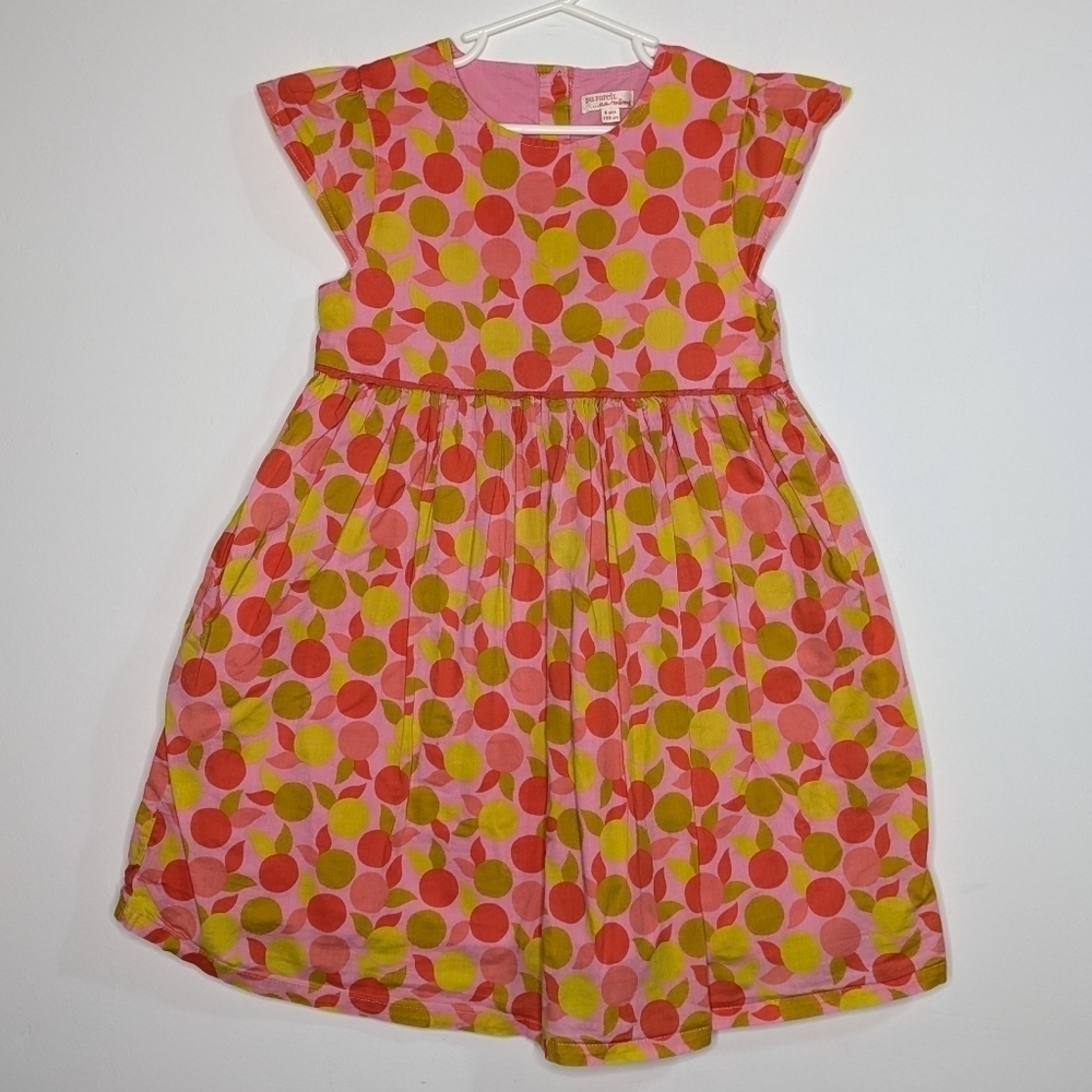 Du Pareil Au Meme pink orange yellow citrus fruit print summer dress 8